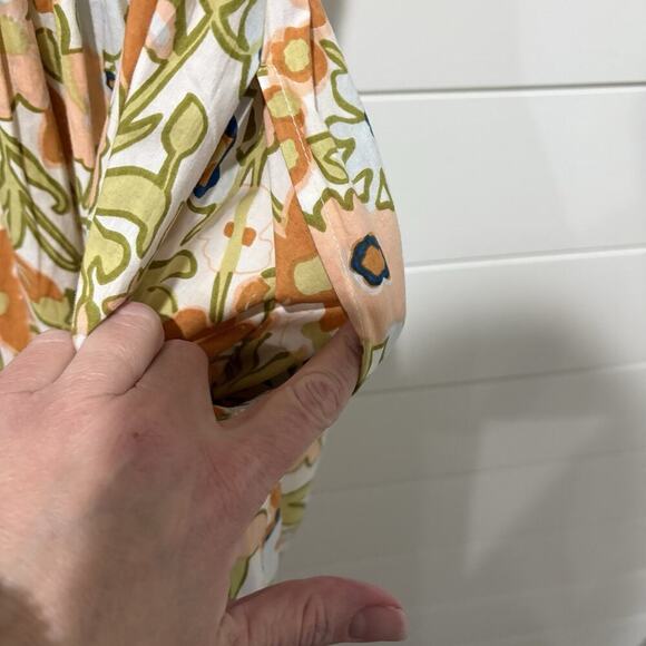 Cleobella | Midi Dress Zoe Floral Sleeveless Smocked Scoop Neck - Size Medium - Picture 8 of 11